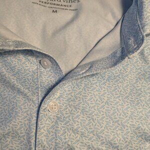 Vineyard Vines Printed Sankaty Performance Golf Polo - Size M - White Cap